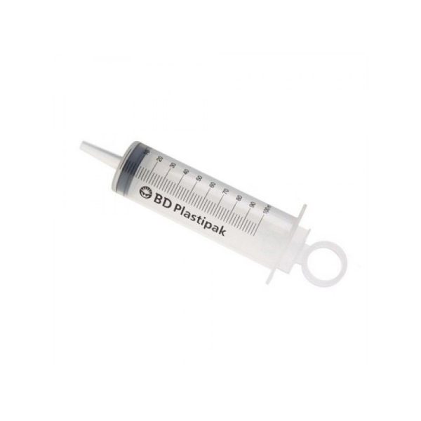Injectiespuit Plastipak 100ml - Kathetertip + Luer conn.