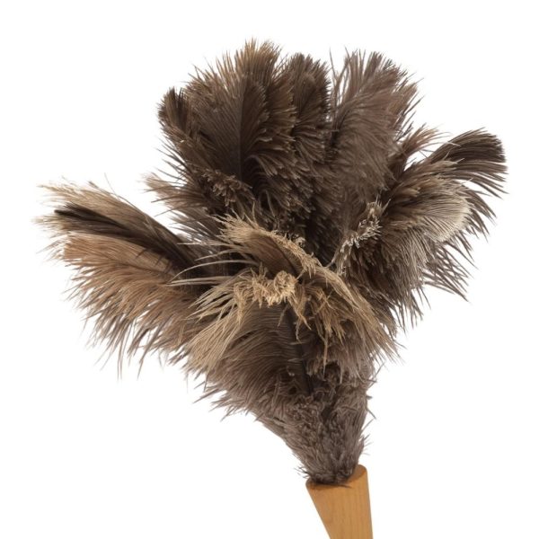 Struisvogel Plumeau 20cm Handvat 18cm - Afbeelding 2