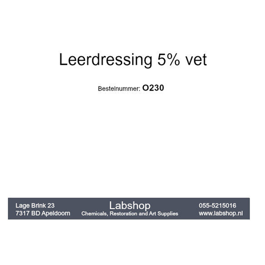 Leerdressing 5% vet