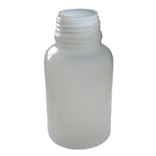 Wijdhals fles 1000 ML - PE - met schroefdop GL63 - Labshop