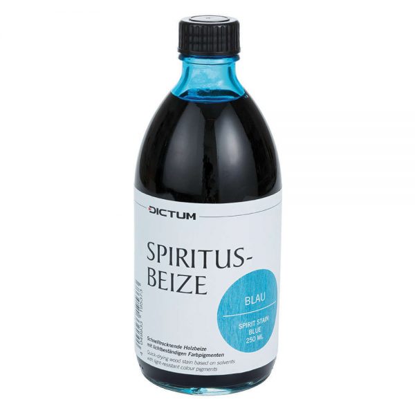 spiritusbeits blauw 250 ml fles