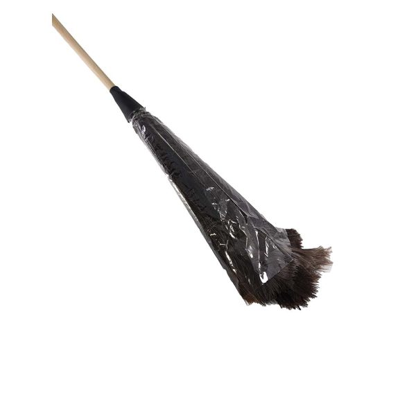 Struisvogel plumeau 115 cm steel