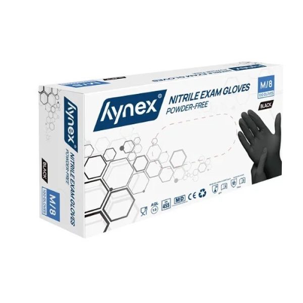 Handschoen Nitril Ongepoederd, Cat III, Latex Vrij, Zwart